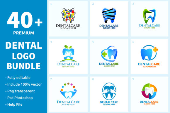40 Dental Logo Bundle: A Complete Design Toolkit
