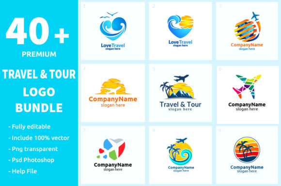 40 Travel and Tour Logo Bundle: Elevating Brand Identity in a Competitive Market