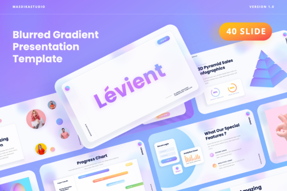 Lévient - Creative Gradient Template: A Modern Solution for Professional Presentations