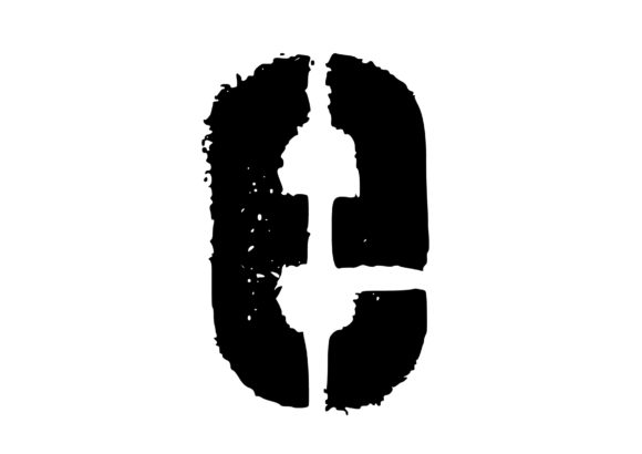 Mono Letter 'E' Graffiti Stencil Letter