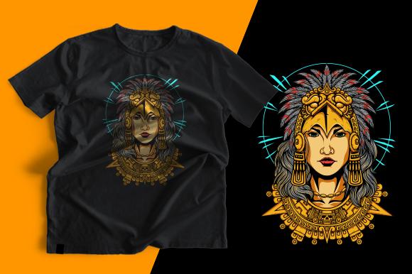 T-shirt Design - Aztec Women: Integrating Vector Art into Your Creative Workflow