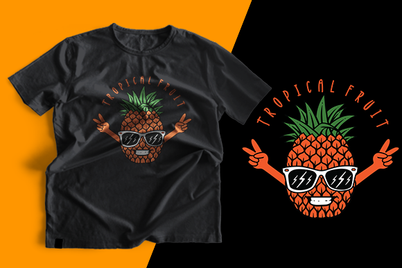 T-shirt Design - Tropical Fruit: Elevating Your Apparel Brand with Scalable Vector Art