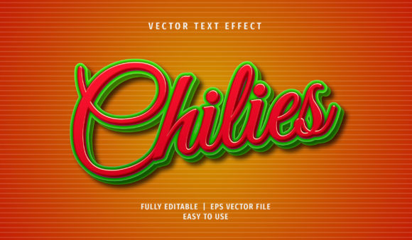 Text Effect - Chilies Text Style: A Dynamic Tool for Adobe Illustrator Projects