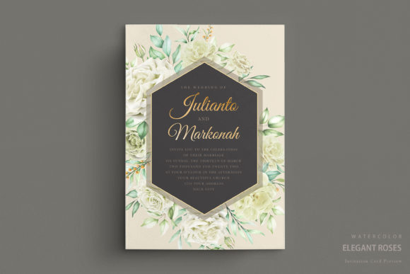 Watercolor Floral Wedding Card Set for Elegant Events